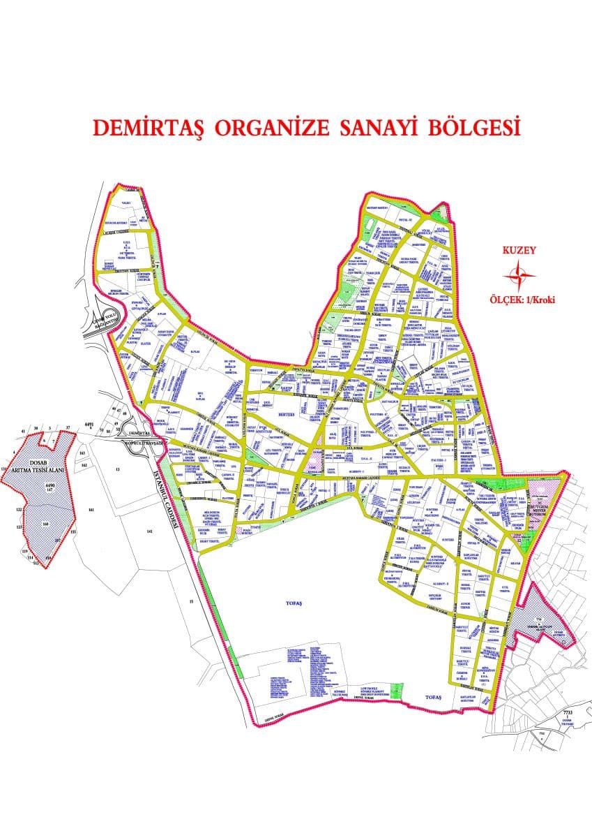 Demirtaş Organize Sanayi Bölgesi Yerleşim Planı